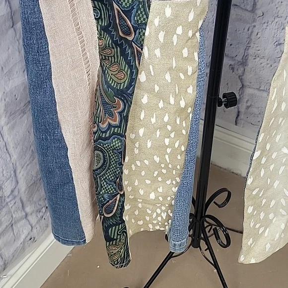 Lauren Conrad Boho Patchwork Wide Leg Jeans Size‎ 10 - Picture 4 of 10